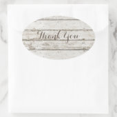 Rustieke  schuur hout schuur bruiloft dank u ovale sticker (Tas)