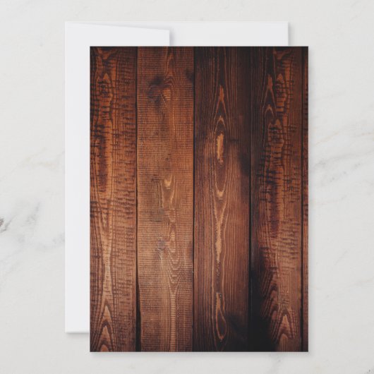 Rustieke schuur hout script land Save the Date Kaart (Achterkant)