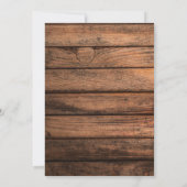 Rustieke schuur hout String Lights & Lace Land Save The Date (Achterkant)