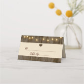 Rustieke Schuur Hout String Lights Trouwtafel (Voorkant)