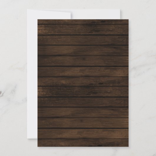 Rustieke schuur hout String verlichting Prom Kaart (Achterkant)