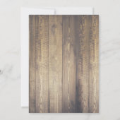 Rustieke schuur hout & witte herten gewei bruiloft kaart (Achterkant)