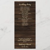 Rustieke schuur Houten String verlichting Trouwpro Programma (Achterkant)