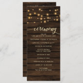 Rustieke schuur Houten String verlichting Trouwpro Programma (Voorkant / Achterkant)