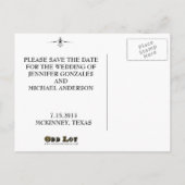 Rustieke Schuur Land Bruiloft Save the Date Kaart (Achterkant)