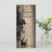 Rustieke Schuur Raad Herten & Boom Wedding Program Programma (Staand voorkant)