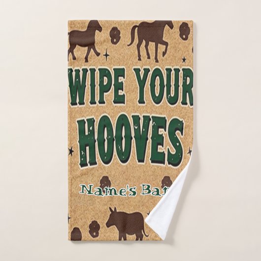 Rustieke schuur Welkom met aangepaste naam Bad Handdoek (Handdoek)