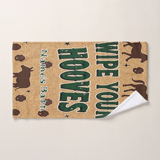 Rustieke schuur Welkom met aangepaste naam Bad Handdoek (Handdoek)