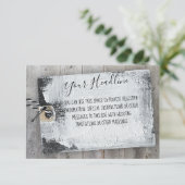 Rustieke Scrapbook Label Custom Message Enclosure  Kaart (Staand voorkant)