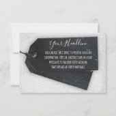 Rustieke Scrapbook Label Custom Message Enclosure  Kaart (Voorkant)