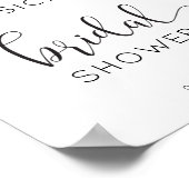 Rustieke script bruiloftsshower welkomstbord poster (Hoek)