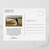 Rustieke Script Foto Moderne bruiloft Dank u Folie Uitnodiging Briefkaart (Achterkant)