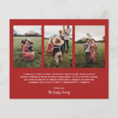 Rustieke Script Foto Moderne Kerst Kaart (Achterkant)