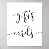 Rustieke Script Geschenken en Kaarten Bord Poster (Voorkant)