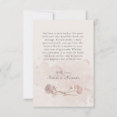 Rustieke Sepia Bloemen - Tuin Stijl Bedankkaart (Achterkant)