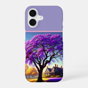 **"Rustieke Sereniteit: De Paarse Jacaranda's Omar iPhone 16 Hoesje