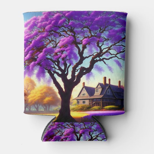 **"Rustieke sereniteit: de Paarse Jacaranda's omhe Blikjeskoeler (Voorkant)