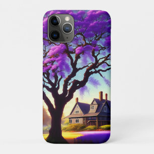 **"Rustieke sereniteit: de Paarse Jacaranda's omhe iPhone 11 Pro Hoesje