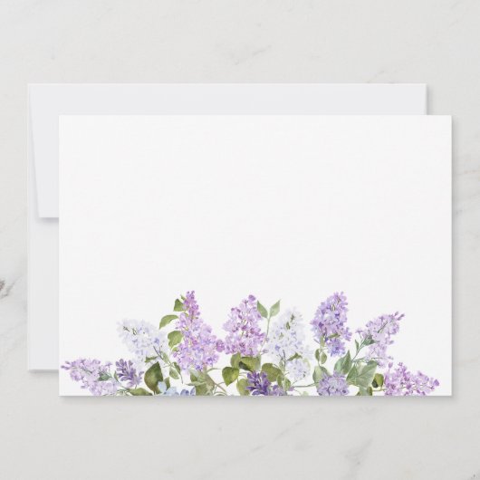 Rustieke Sering Bloemen Foto Meisje Doop Kaart (Achterkant)