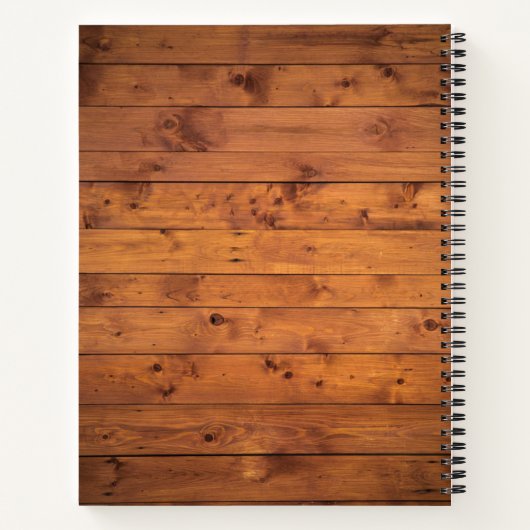 Rustieke Shabby Chic Bloemige Trouw Bruidsfeest Notitieboek (Achterkant)