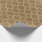 Rustieke Shabby Chic Quatrefoil Patroon Cadeaupapier (Hoek)