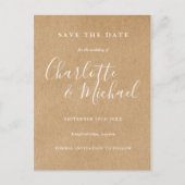 Rustieke Signature Wedding Save the Date Kaart (Voorkant)