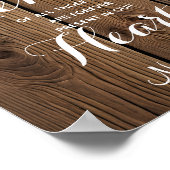 Rustieke slinger met lichtjes Tekst: In liefdevoll Poster (Hoek)