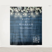 Rustieke slingerlichten metson glas Fotobackdrop Wandkleed (Voorkant)