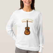 Rustieke snaren Het hart van de countrymuziek T-shirt (Voorkant)