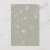 Rustieke Sneeuwval Pine & Witte Bloemen Wijze Huwe Informatiekaartje (Achterkant)