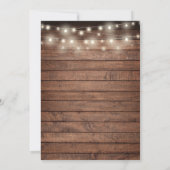 Rustieke snoerlampjes groene bruidsmeisjes lunch kaart (Achterkant)