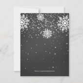 Rustieke Snowflake Chalk Corporate Christmas Party Kaart (Achterkant)