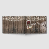 Rustieke Sprookje Roos Glazen Dome Bruiloft Gastenboek (Volledig)