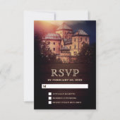 rustieke sprookjeskasteel RSVP Kaartje (Voorkant)