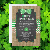 Rustieke St Patrick's Day Bow Stropdas Baby Sprink Kaart