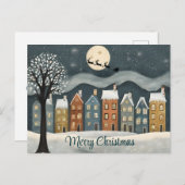 Rustieke stad kerst briefkaart (Voorkant / Achterkant)