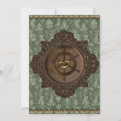 Rustieke Steampunk Elegantie Victoriaans bruiloft Kaart (Achterkant)