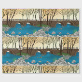 Rustieke stenen brug over de Natuur Cadeaupapier (Vlak)