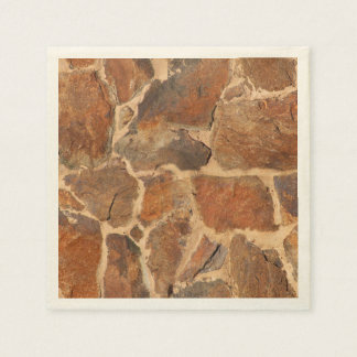 Rustieke Stenen Muur Structuur Geologie Warme Glow Servetten