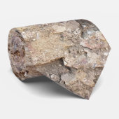 Rustieke stenen textuur in bruine tinten van de aa stropdas (Opgerold)