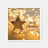 Rustieke sterren en kerstverlichting servet (Voorkant)