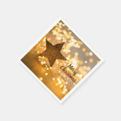Rustieke sterren en kerstverlichting servet (Hoek)