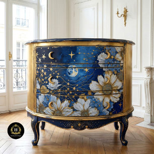  rustieke sterren Moon Floral Decoupage Tissuepapier