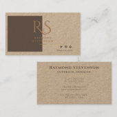 Rustieke stijlvolle chique gouden professionele kr visitekaartje (Voorkant / Achterkant)