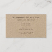 Rustieke stijlvolle chique gouden professionele kr visitekaartje (Achterkant)