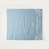 Rustieke Stof Blauw Achterdoek Bruidsfeest Wandkleed (Voorkant (horizontaal))