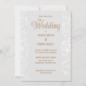 Rustieke Stofblauwe Bruiloft met Kant en Jute Uitn Kaart (Voorkant)