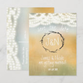 Rustieke Stokken & Slingers Sla Datum Kaart (Voorkant / Achterkant)