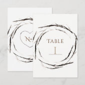 Rustieke Stokken Takken Takken Krans Tafelnummer (Voorkant / Achterkant)