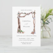 Rustieke strand Waterverf Driftwood Arch Foto Kaart (Staand voorkant)